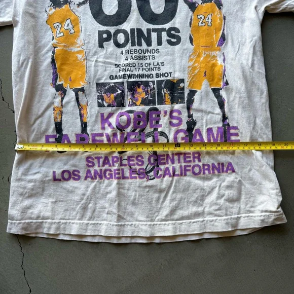 Los Angeles Apparel / Kobe Bryant Farewell T-Shirt / Cream - Picture 6 of 10